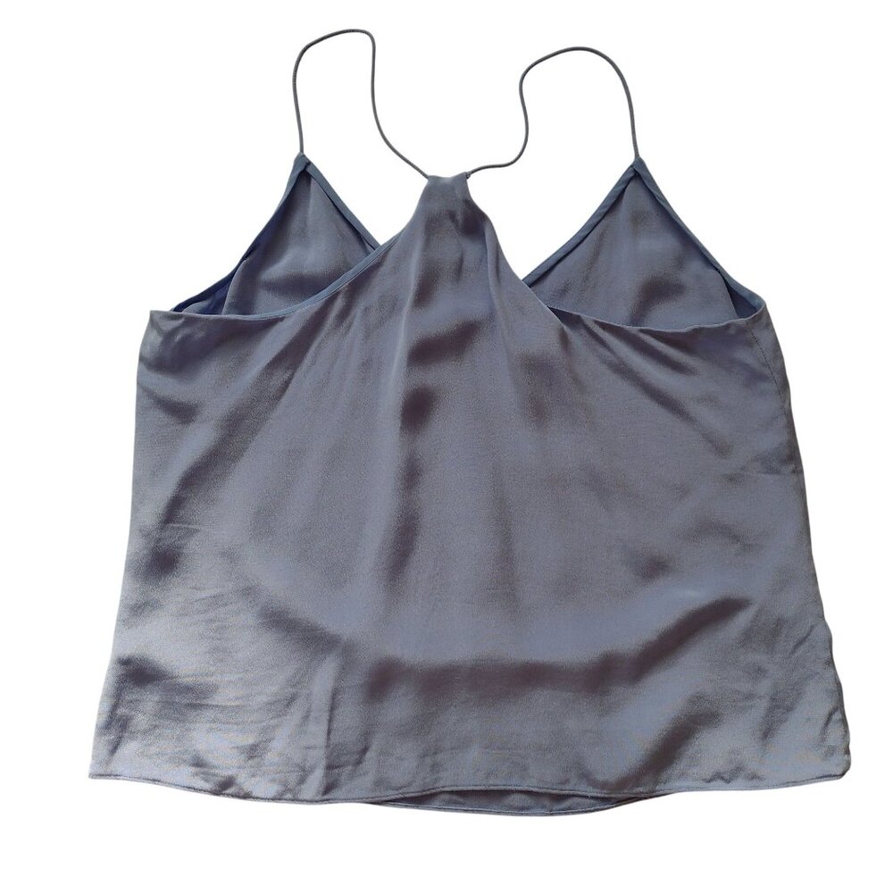 J Crew Womens Silk Tank Top 12 Sky Blue Racerback Relaxed Fit Cami - Picture 7 of 8